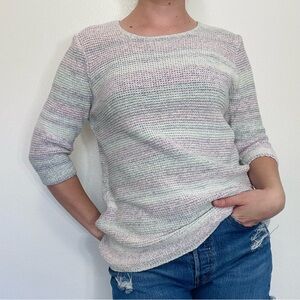 🦞3/$30🦞 J. Jill | Pastel Knit Sweater 3/4 Sleeve Pullover